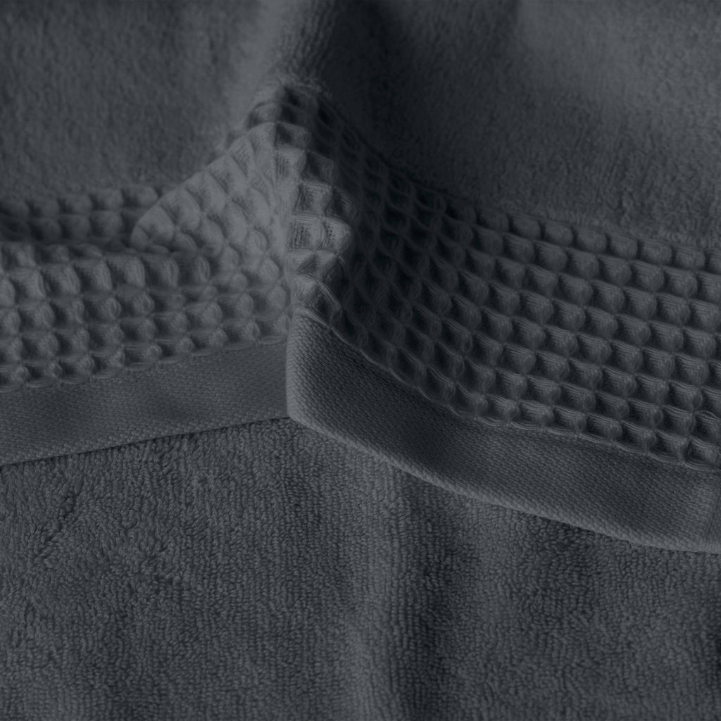 Source Charcoal Organic Cotton Hand Towel - Carré Blanc Canada