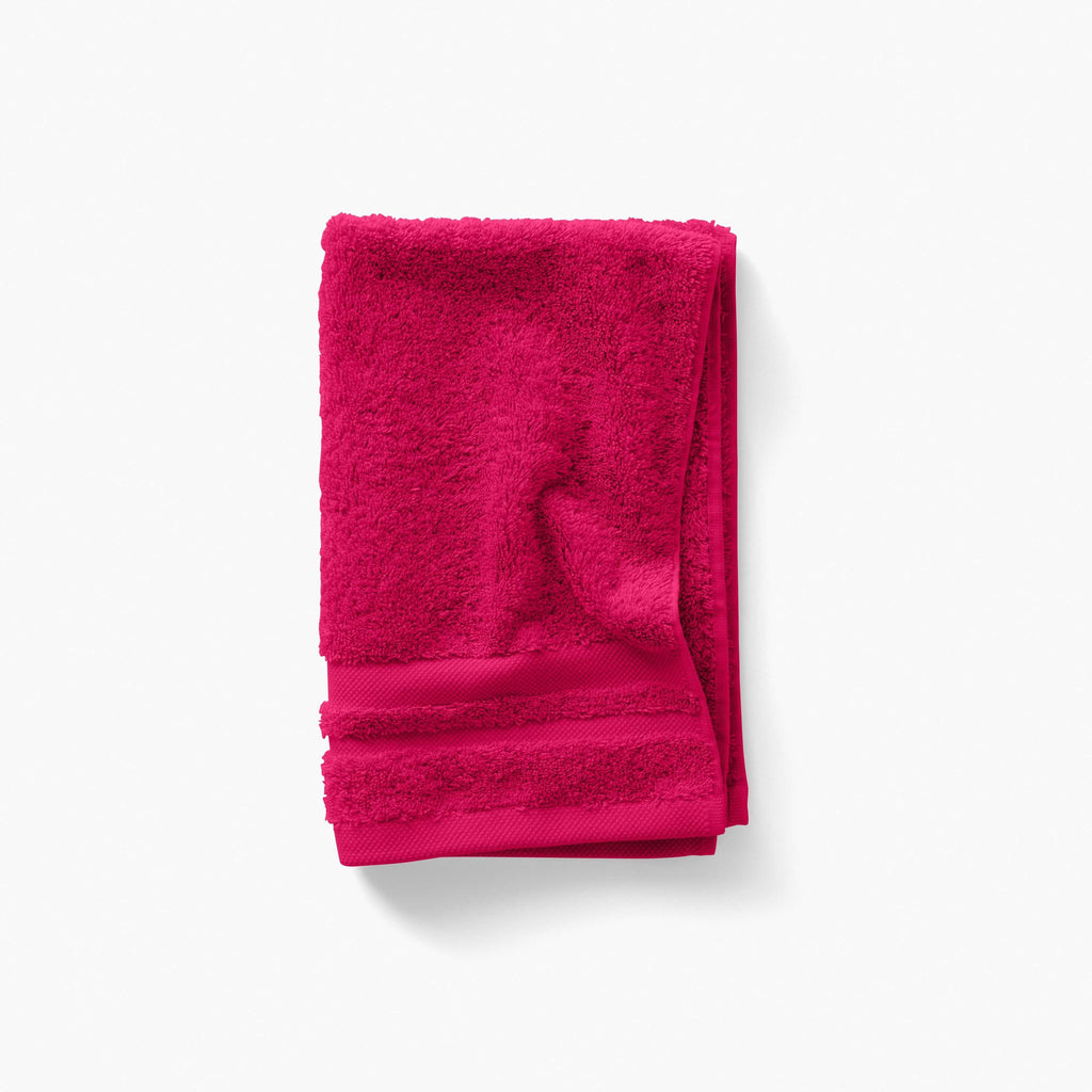 Lola II Raspberry Cotton Guest Towel - Carré Blanc Canada