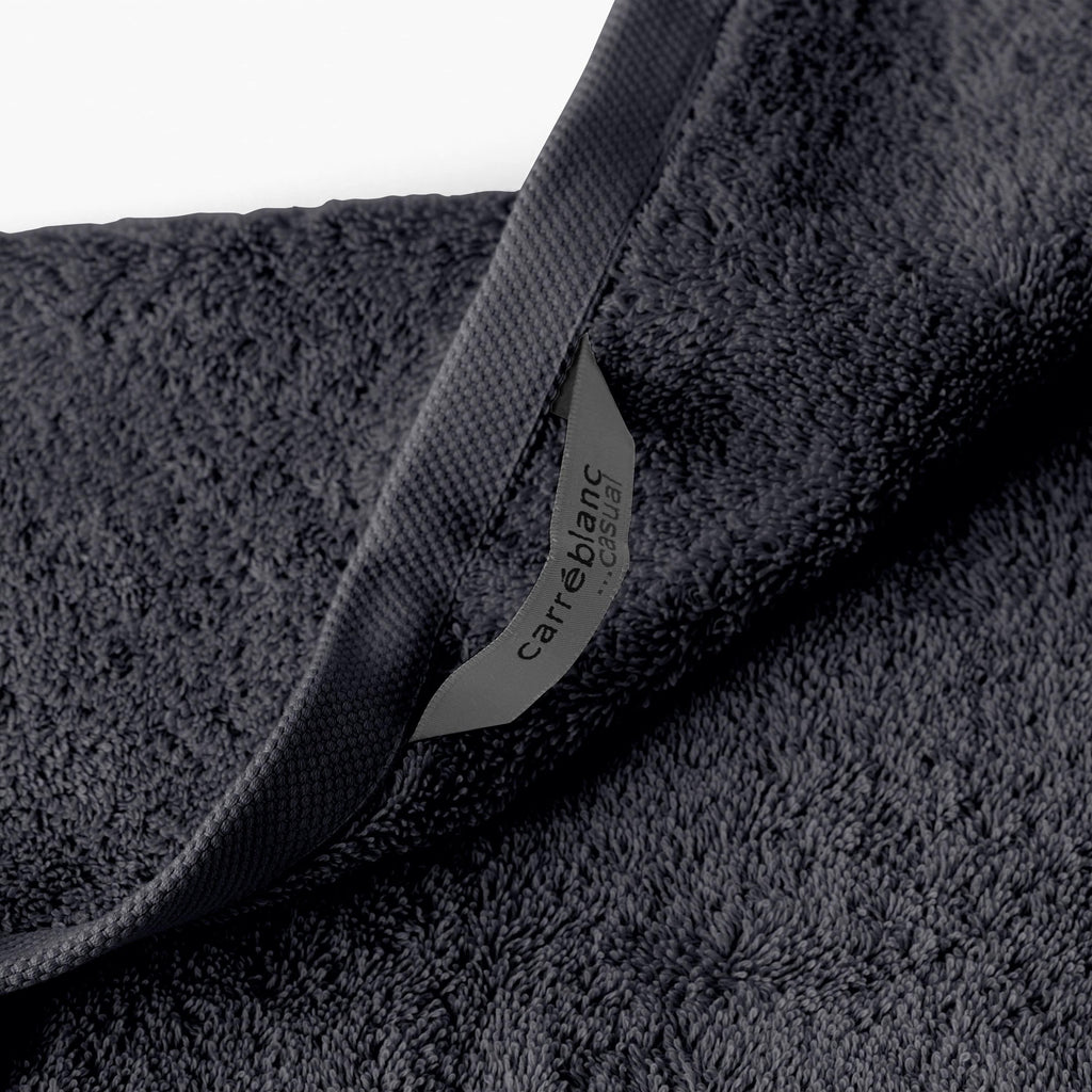 Lola II Slate Cotton Guest Towel - Carré Blanc Canada