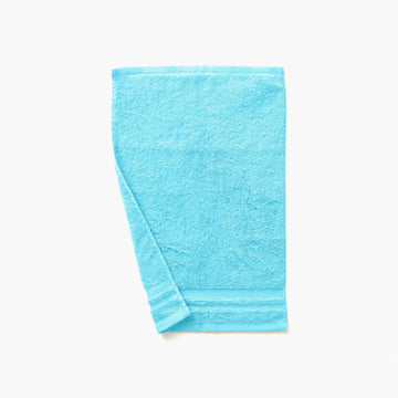 Lola II Turquoise Cotton Guest Towel - Carré Blanc Canada