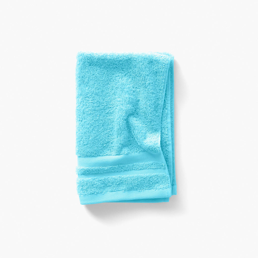 Lola II Turquoise Cotton Guest Towel - Carré Blanc Canada