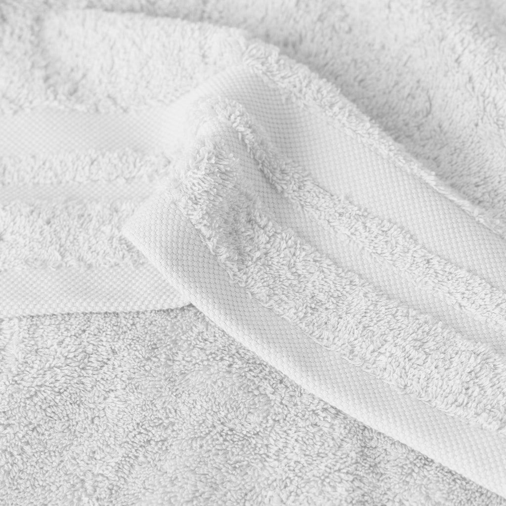 Lola II White Cotton Guest Towel - Carré Blanc Canada