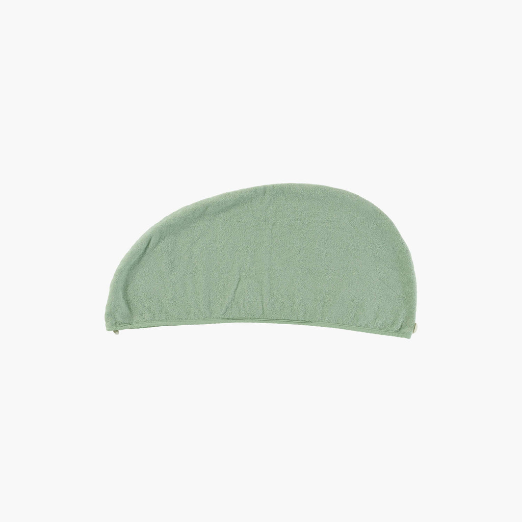 Hair Towel in Organic Cotton Naturelle Eucalyptus - Carré Blanc Canada