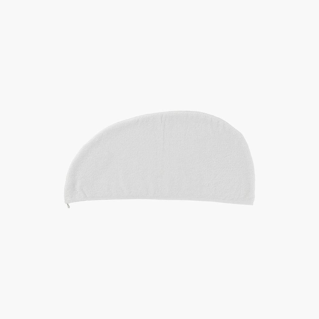 Hair Towel in Organic Cotton Naturelle White - Carré Blanc Canada