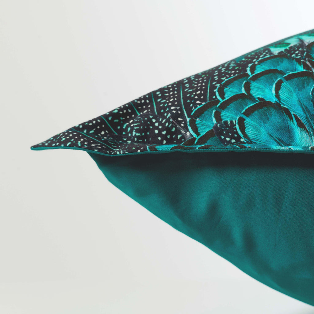 Square Pillowcase in Cotton Satin Daisy - Carré Blanc Canada