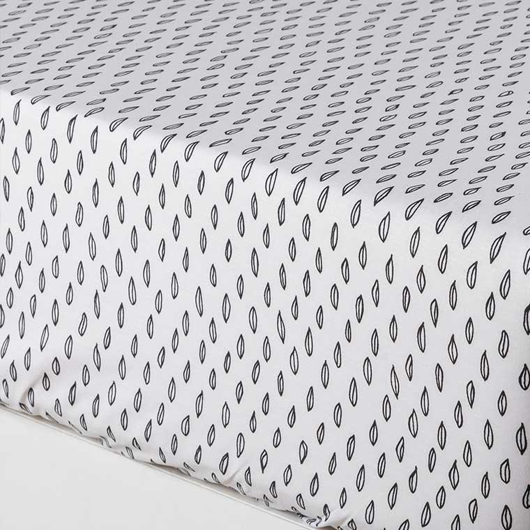 Fitted Sheet in Printed Cotton Percale Maripa - Carré Blanc Canada