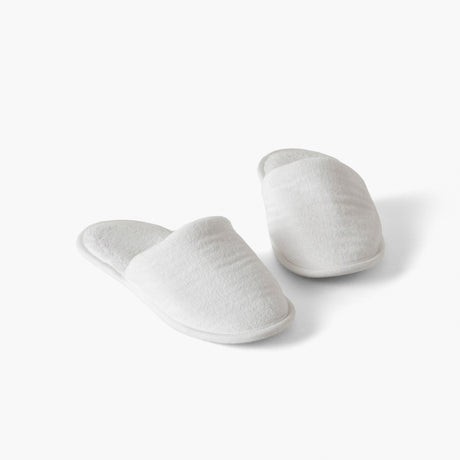 Women's Cotton Mules Slippers Lola White - Carré Blanc Canada