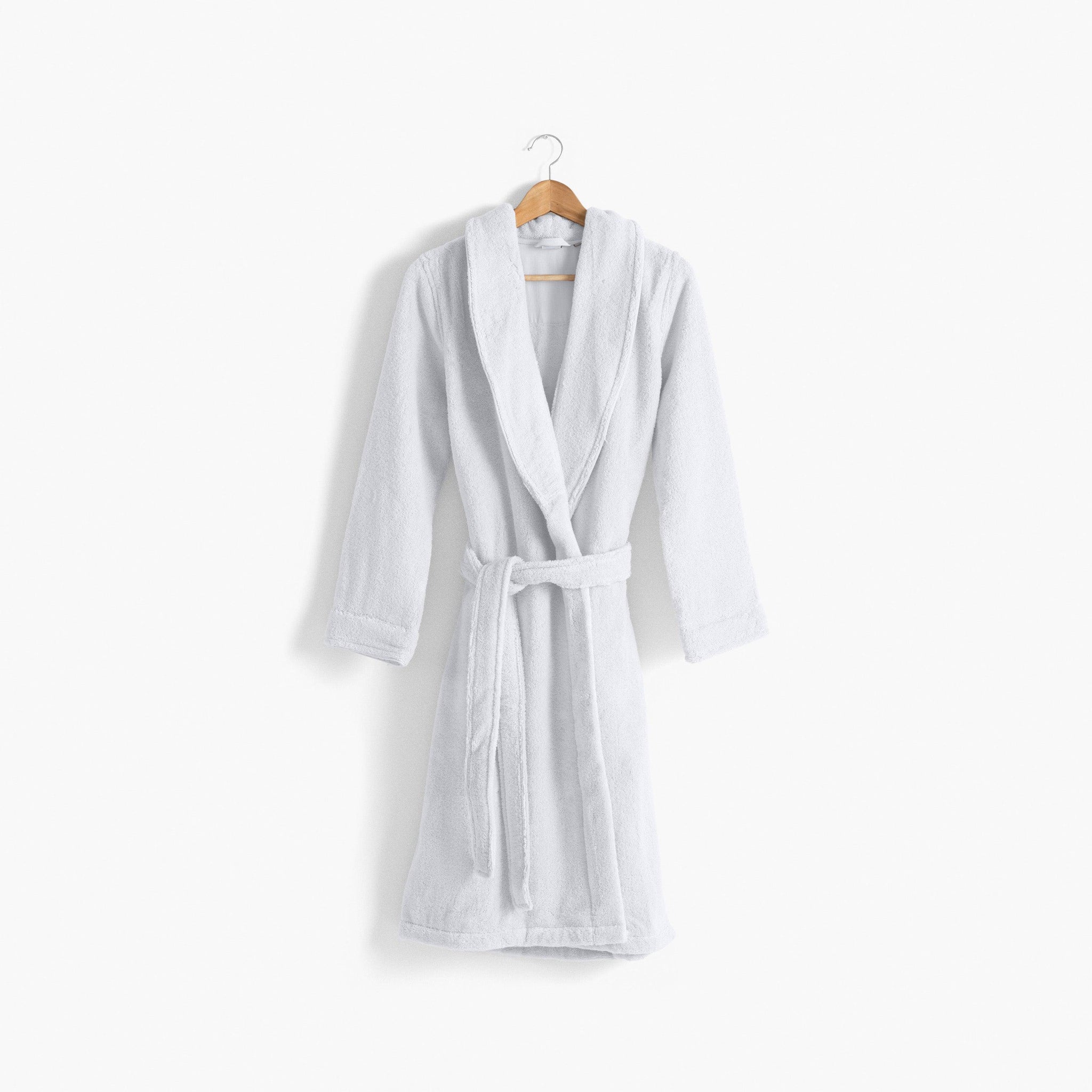 Ella White Cotton Women s Bathrobe White M