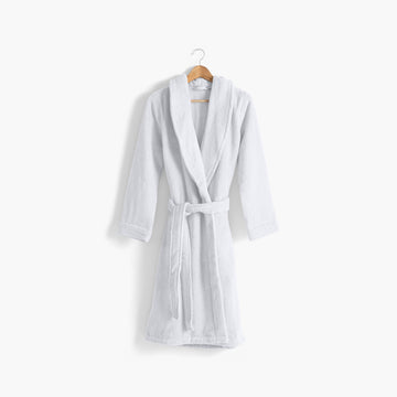 Ella White Cotton Women's Bathrobe - Carré Blanc Canada