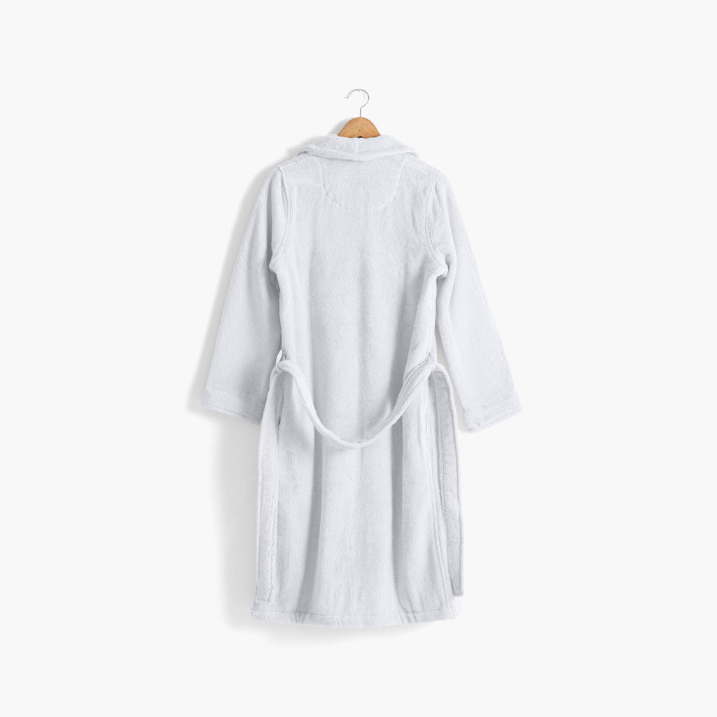 Ella White Cotton Women's Bathrobe - Carré Blanc Canada