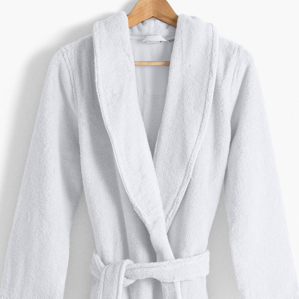 Ella White Cotton Women's Bathrobe - Carré Blanc Canada