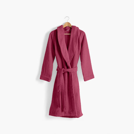 Women's Ella Blackcurrant Cotton Bathrobe - Carré Blanc Canada
