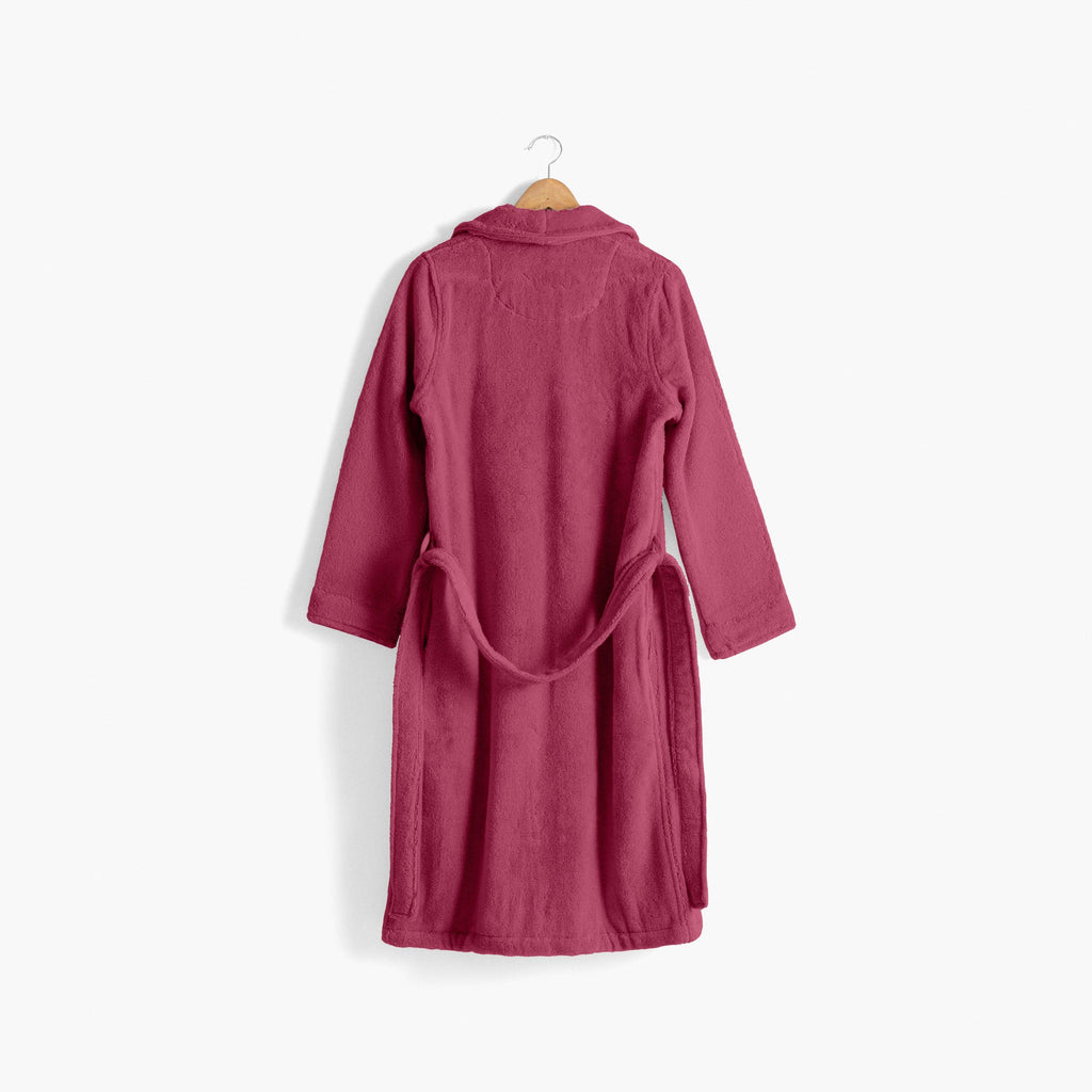 Women's Ella Blackcurrant Cotton Bathrobe - Carré Blanc Canada