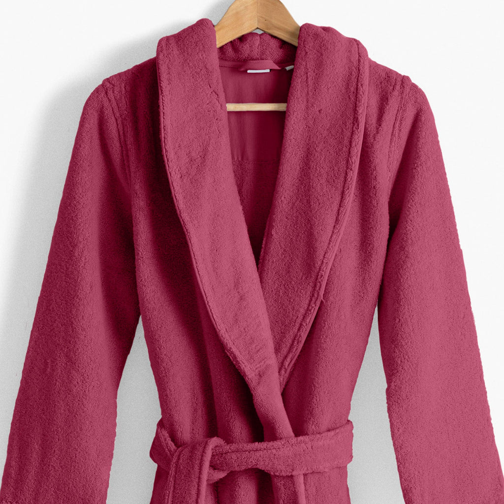 Women's Ella Blackcurrant Cotton Bathrobe - Carré Blanc Canada