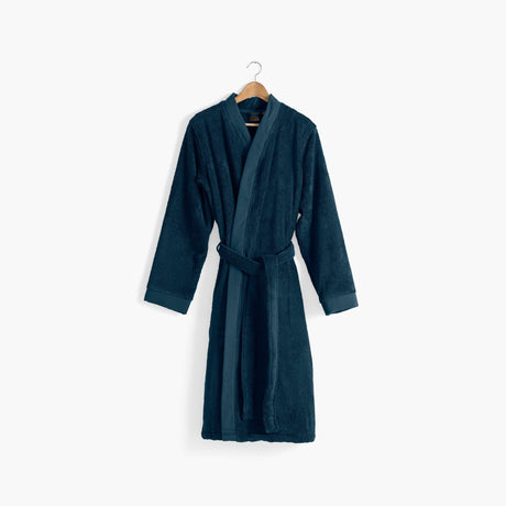 Romeo Blue Cotton Bathrobe for Men - Carré Blanc Canada