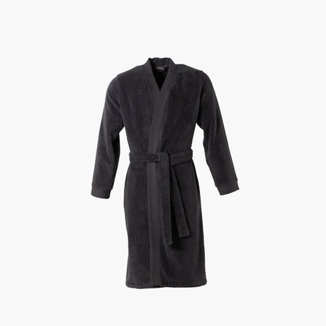 Romeo Anthracite Cotton Bathrobe for Men - Carré Blanc Canada