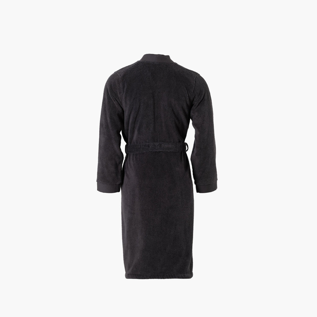 Romeo Anthracite Cotton Bathrobe for Men - Carré Blanc Canada
