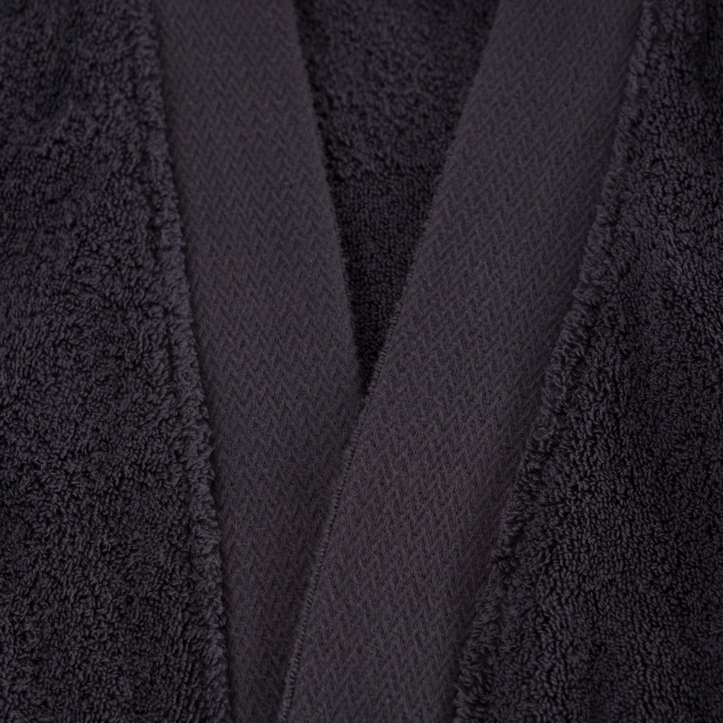 Romeo Anthracite Cotton Bathrobe for Men - Carré Blanc Canada