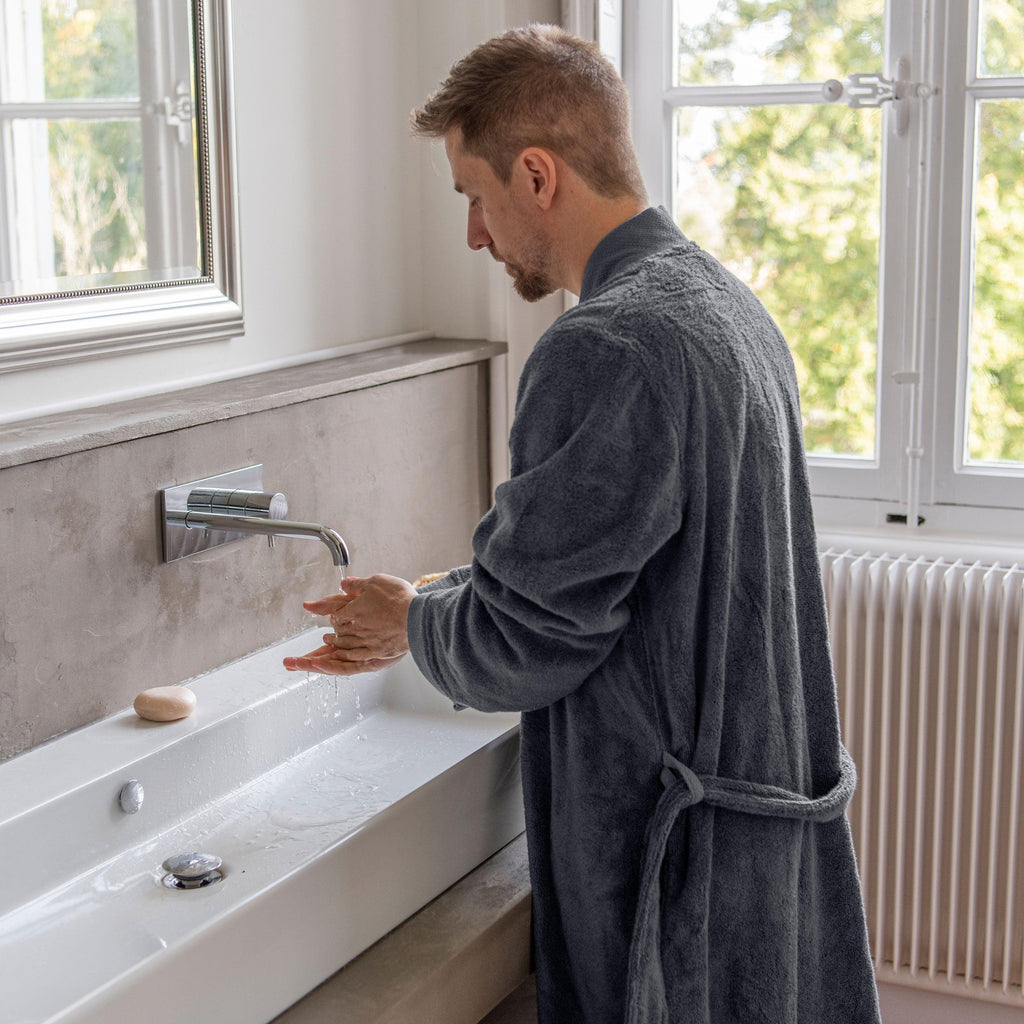 Romeo Arabica Cotton Bathrobe for Men - Carré Blanc Canada