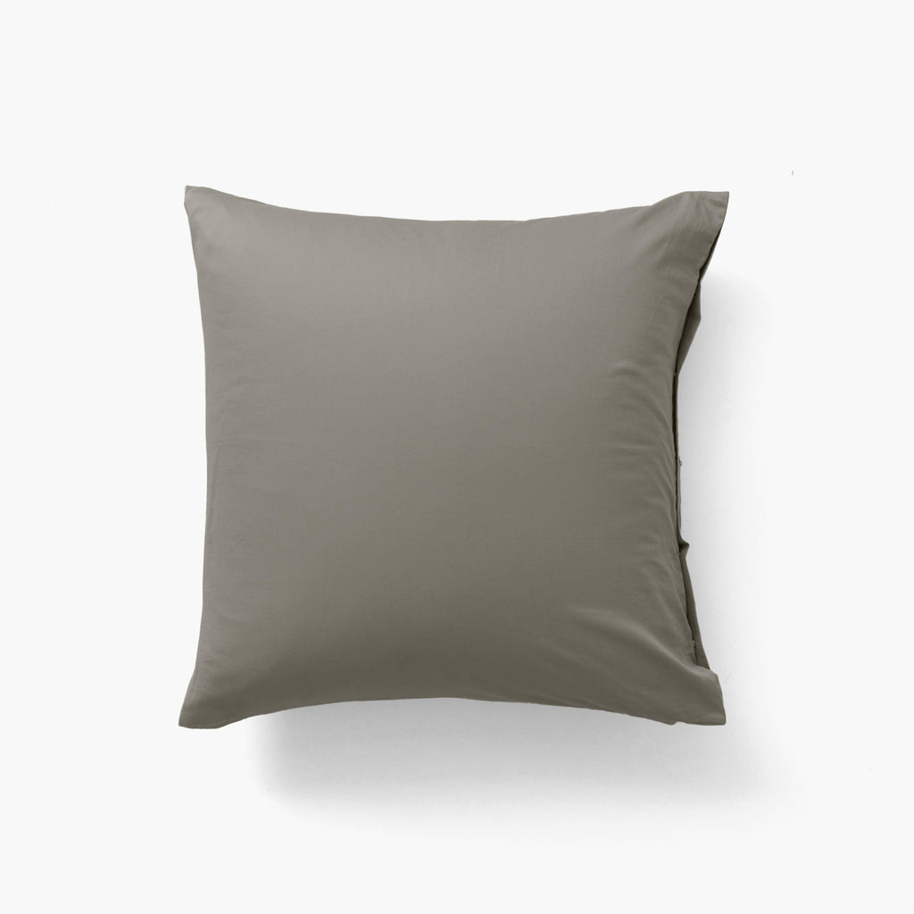 Square Pillowcase in Organic Washed Cotton Satin Quartz Jade - Carré Blanc Canada