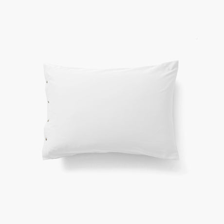 Rectangular Pillowcase in Organic Washed Cotton Sateen Quartz White - Carré Blanc Canada