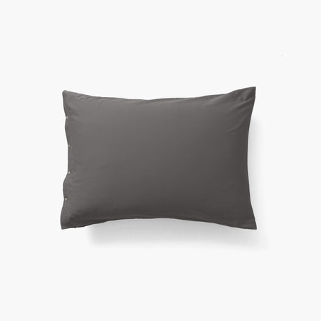 Rectangular Pillowcase in Organic Washed Cotton Sateen Quartz Pebble - Carré Blanc Canada