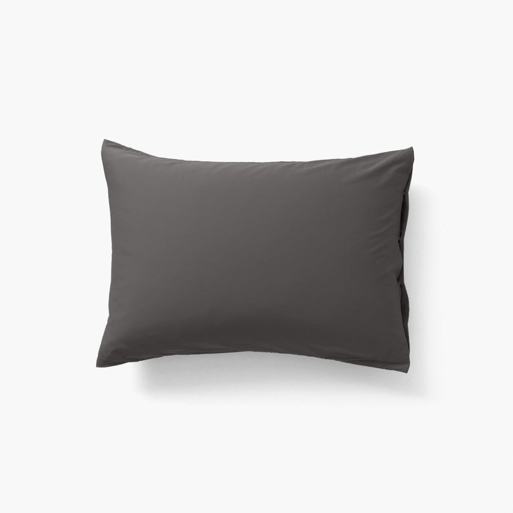 Rectangular Pillowcase in Organic Washed Cotton Sateen Quartz Pebble - Carré Blanc Canada