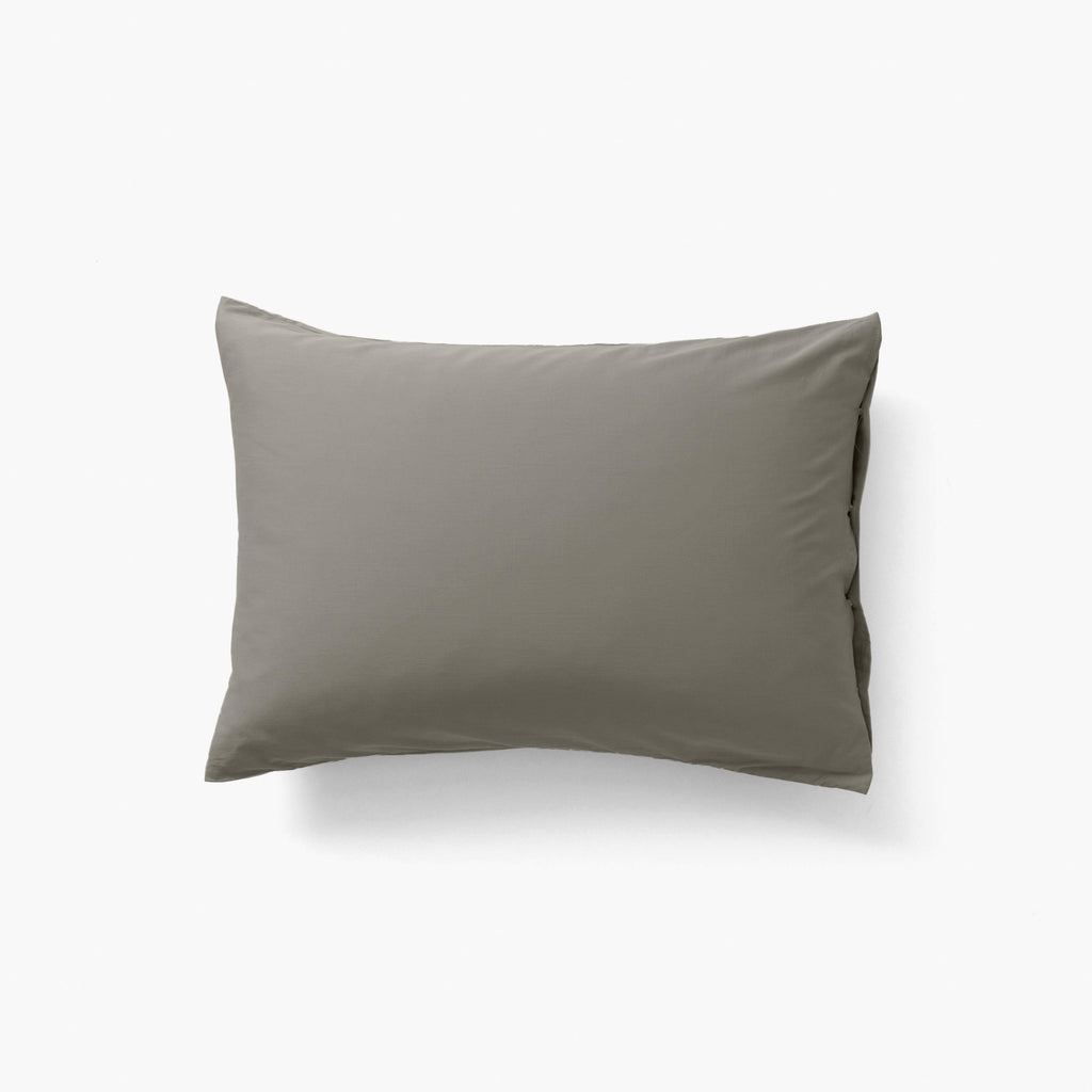 Rectangular Pillowcase in Organic Washed Cotton Sateen Quartz Jade - Carré Blanc Canada