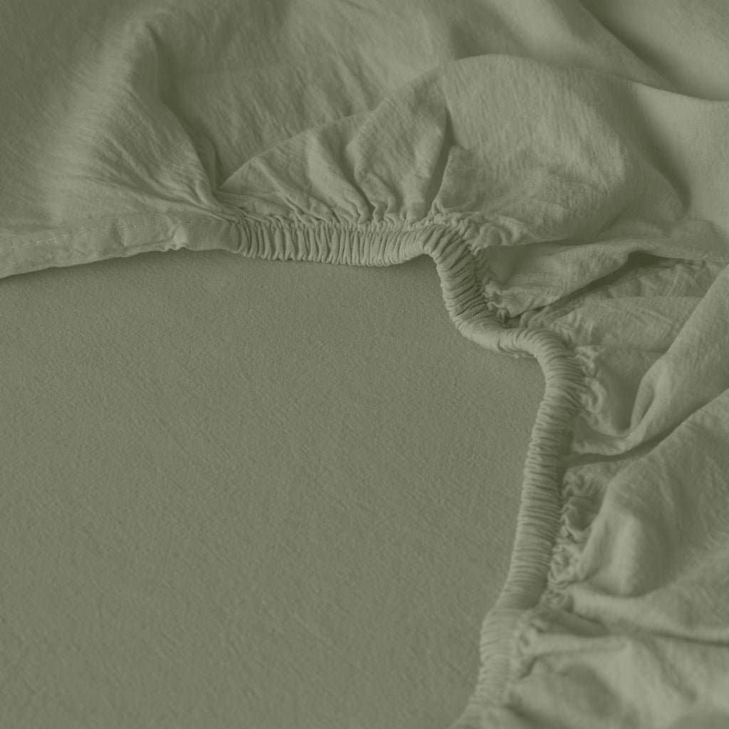 Souffle Sheet Set - Sage - Carré Blanc Canada