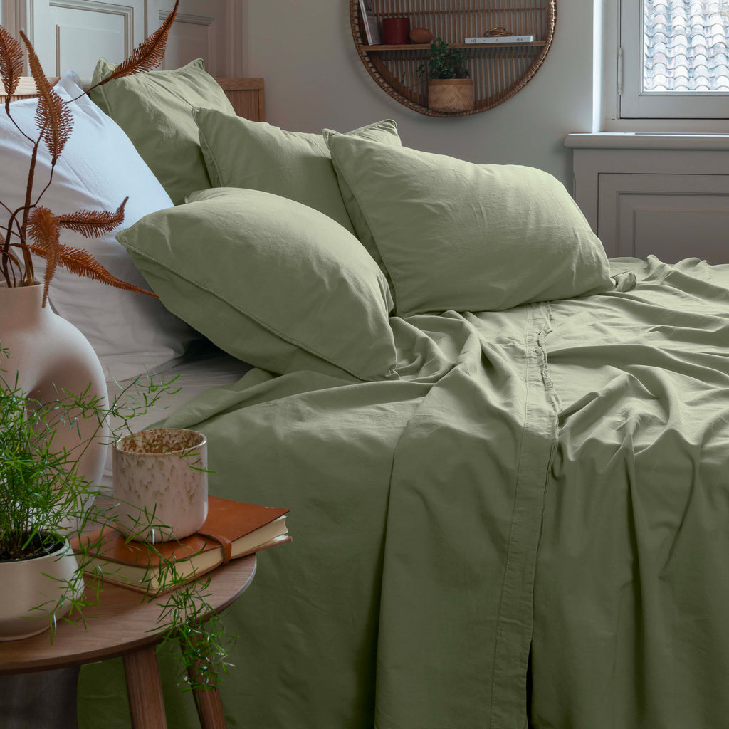 Souffle Duvet Cover Set - Sage - Carré Blanc Canada