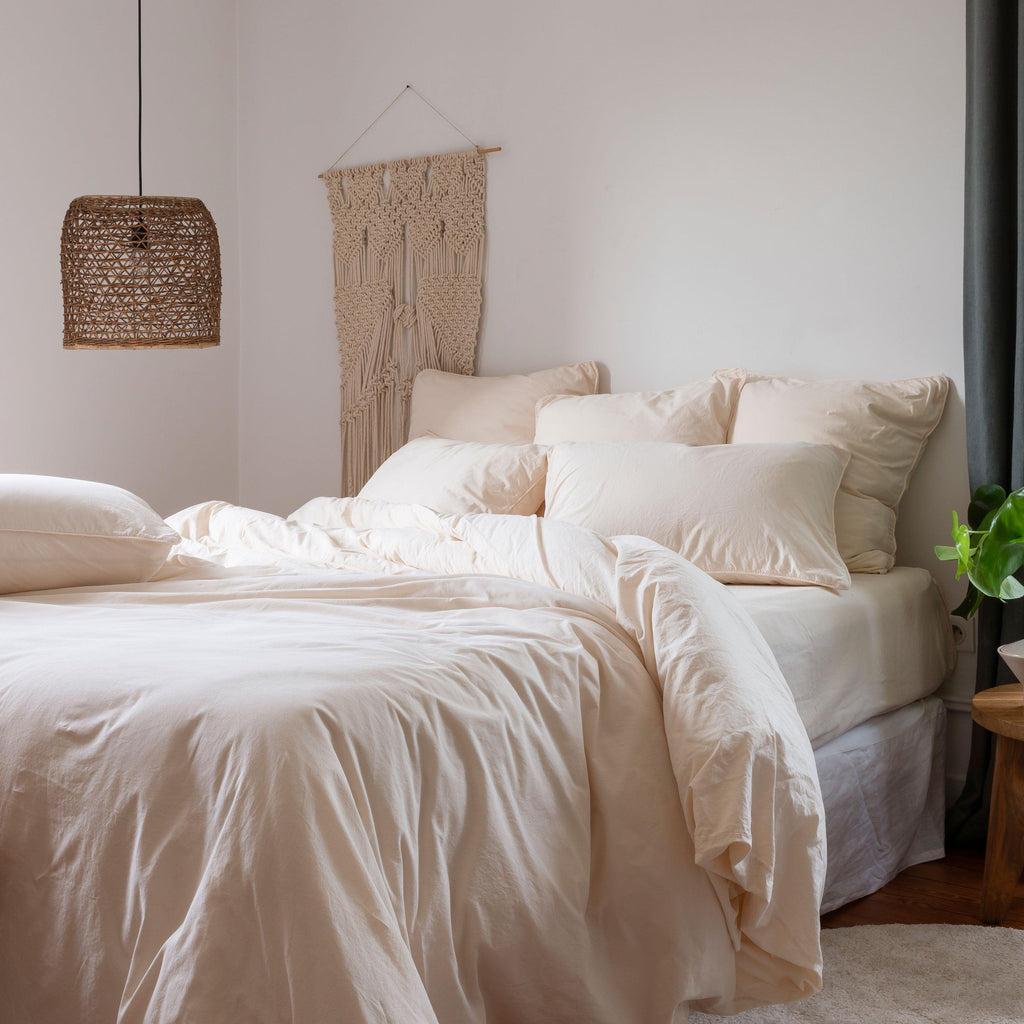 Souffle Duvet Cover Set - Vanilla - Carré Blanc Canada