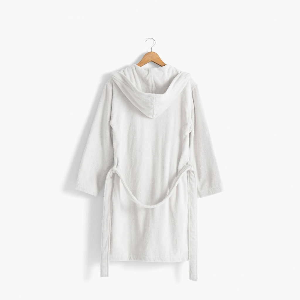 Osmose Women's White Hooded Cotton Bathrobe - Carré Blanc Canada