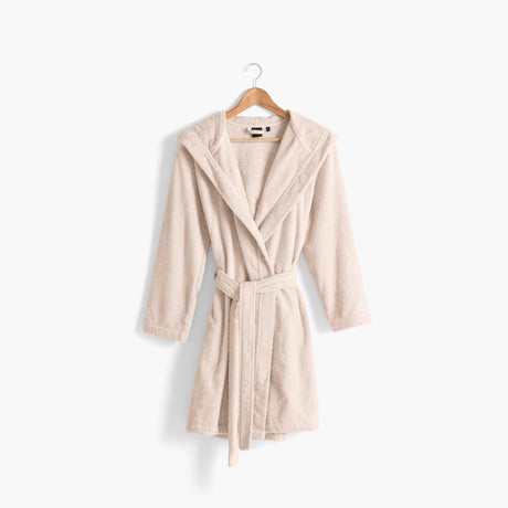 Osmose Women's Natural Hooded Cotton Bathrobe - Carré Blanc Canada