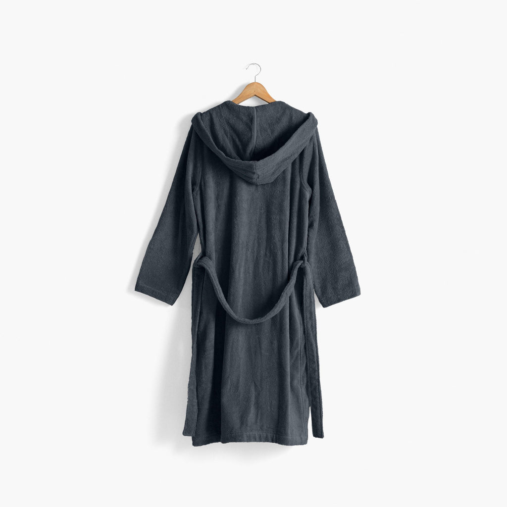 Osmose Men's Charcoal Hooded Cotton Bathrobe - Carré Blanc Canada