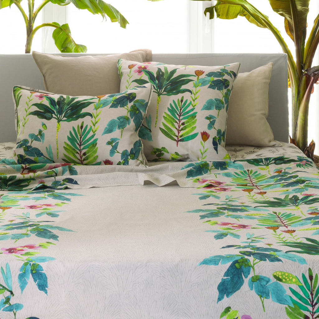 Square Pillowcase in Cotton and Linen Java - Carré Blanc Canada