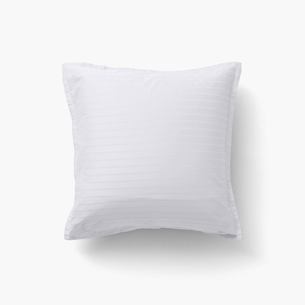 Prestige Square Pillowcase in Cotton Sateen Jacquard White - Carré Blanc Canada