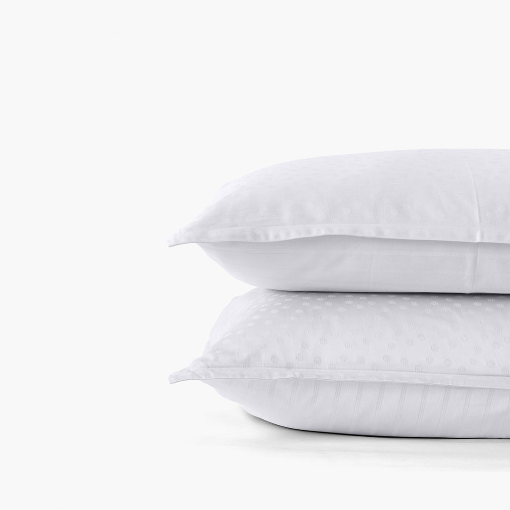 Prestige Square Pillowcase in Cotton Sateen Jacquard White - Carré Blanc Canada