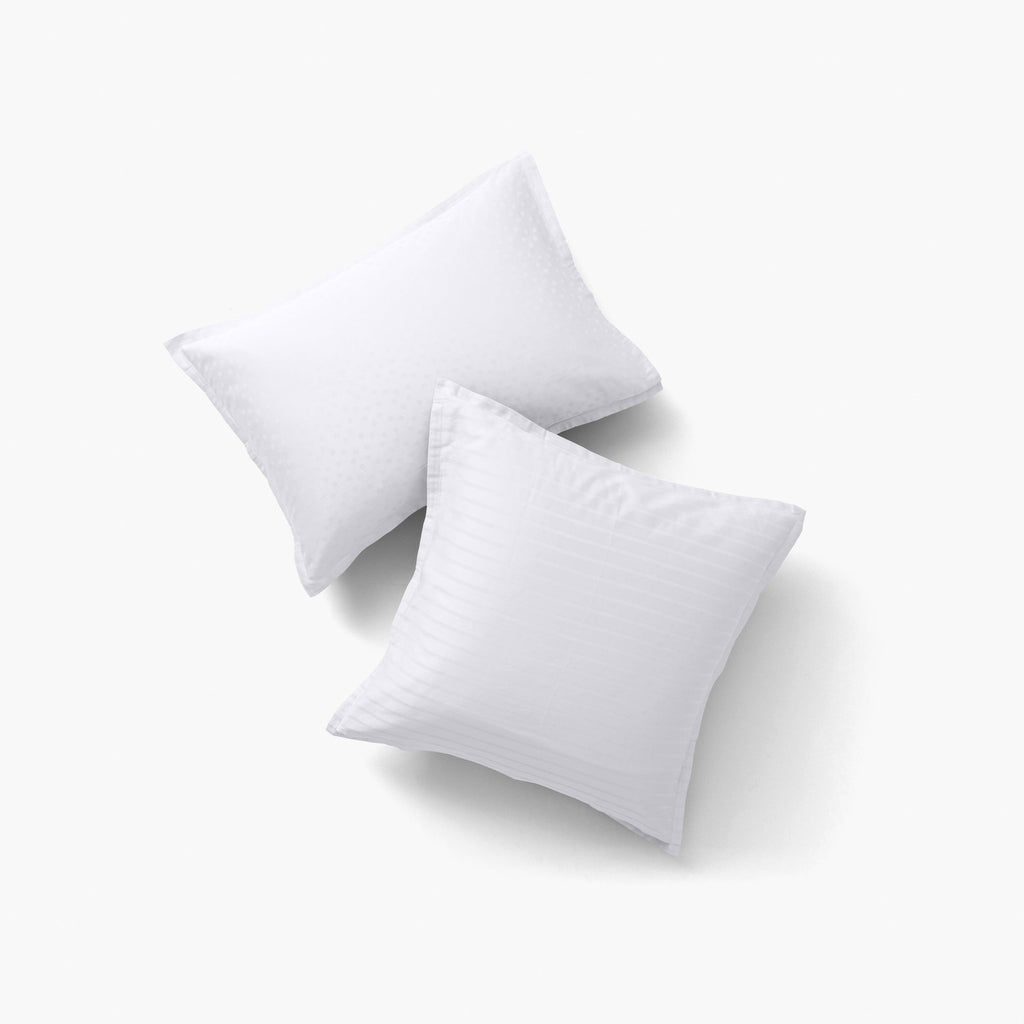 Rectangular Pillowcase in Cotton Sateen Jacquard Prestige White - Carré Blanc Canada