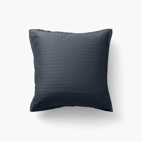 Square Pillowcase in Cotton Sateen Jacquard Prestige Midnight Blue - Carré Blanc Canada