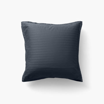 Square Pillowcase in Satin Cotton Jacquard Prestige Midnight Blue - Carré Blanc Canada