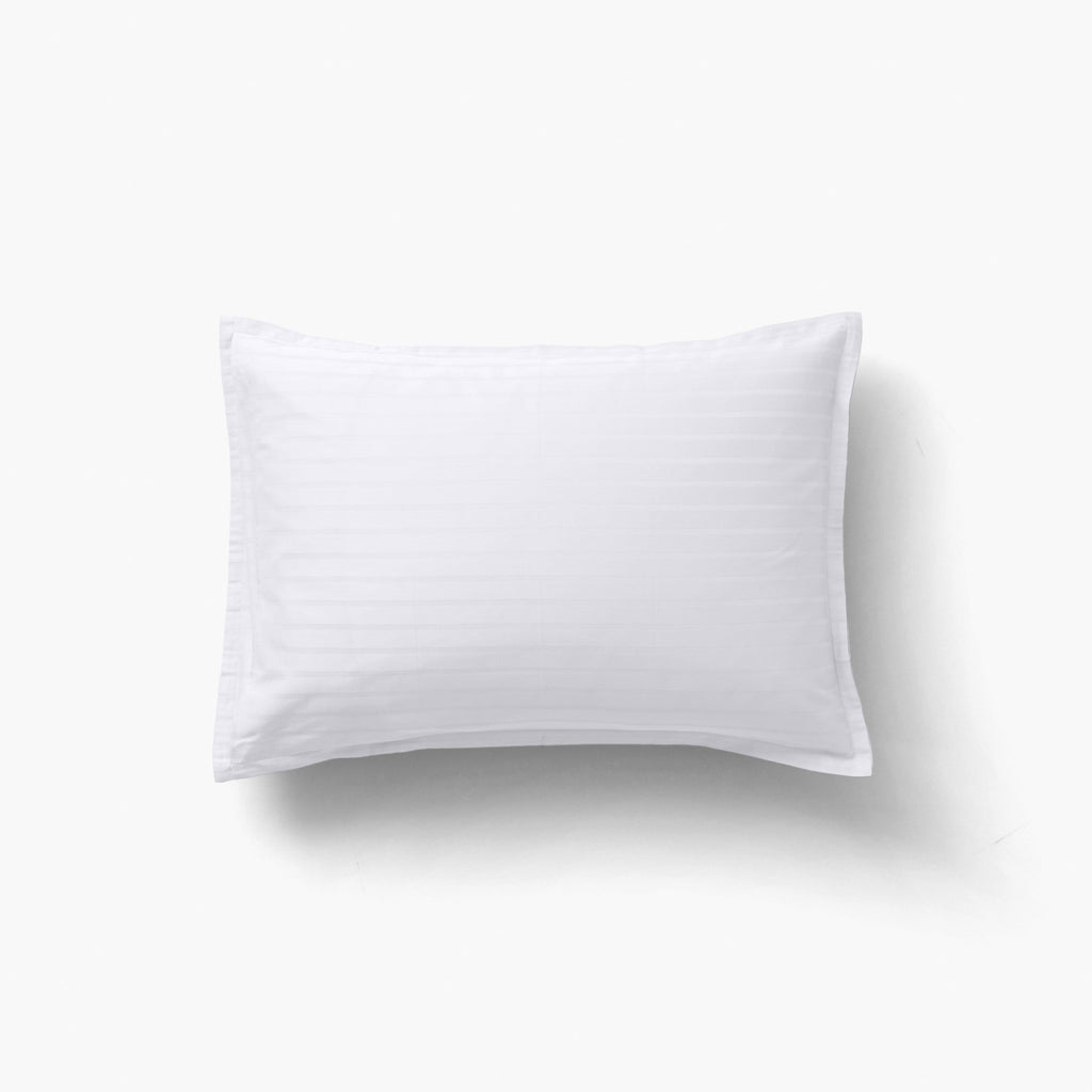 Rectangular Pillowcase in Cotton Sateen Jacquard Prestige White - Carré Blanc Canada