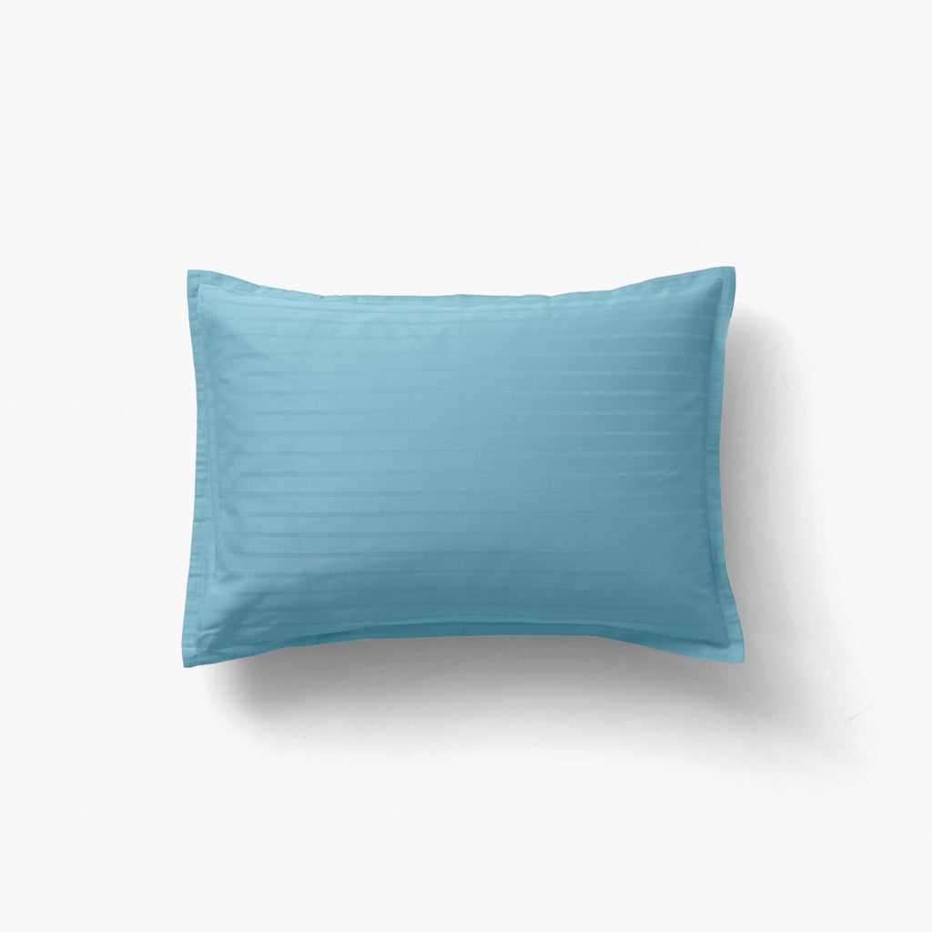 Rectangular Pillowcase in Cotton Sateen Jacquard Prestige Glacier - Carré Blanc Canada