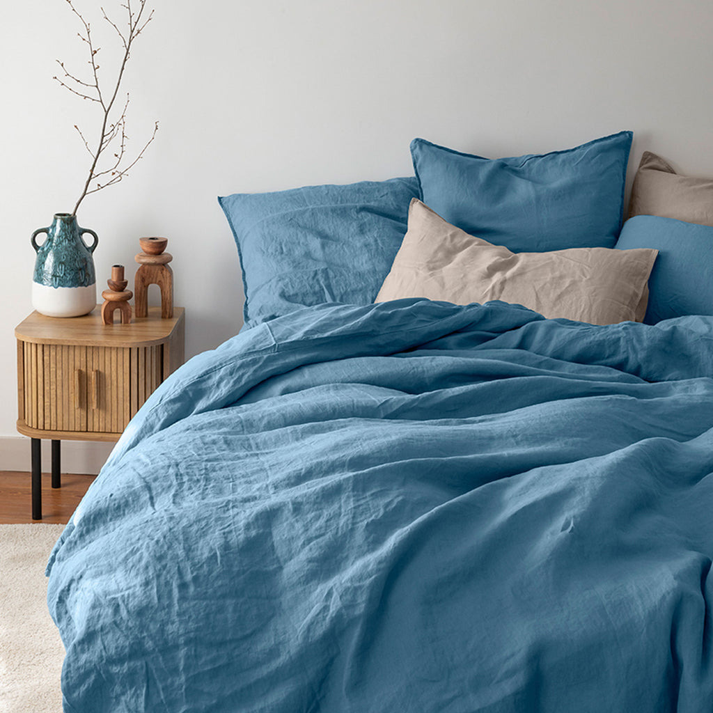 Songe Duvet Cover Set - Baltic Blue - Carré Blanc Canada