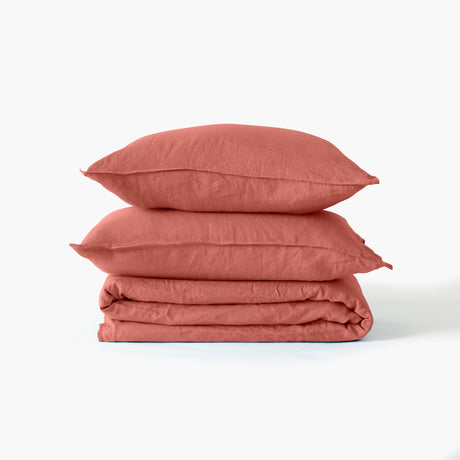 Songe Duvet Cover Set - Terracotta - Carré Blanc Canada