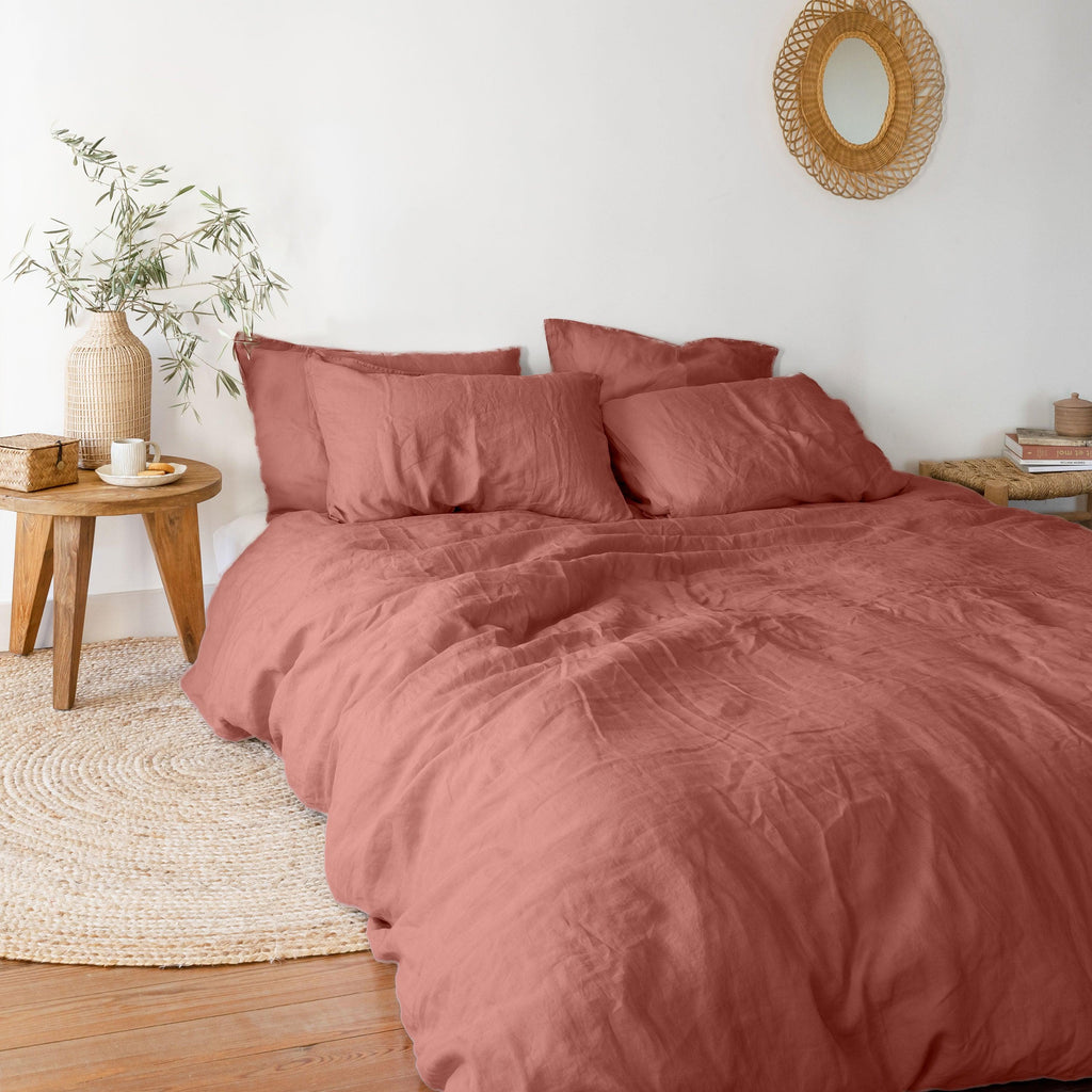 Songe Duvet Cover Set - Terracotta - Carré Blanc Canada