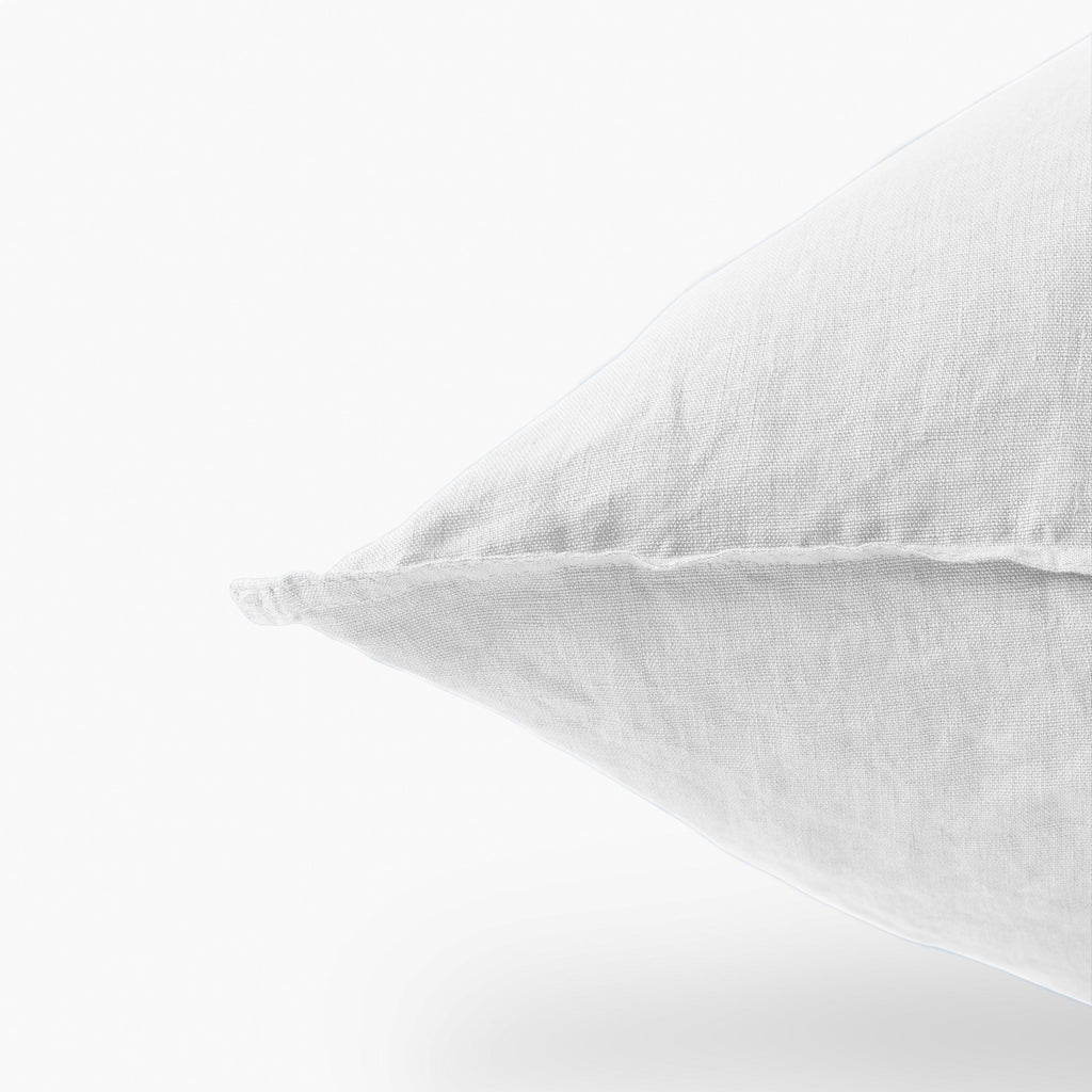 Square Pillowcase in Washed Linen Songe White - Carré Blanc Canada