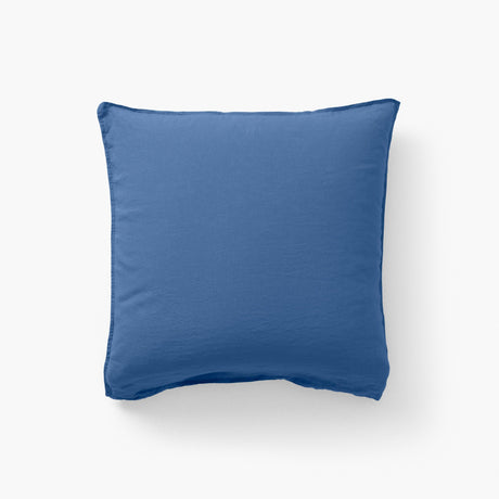 Square Pillowcase in Washed Linen Songe China Blue - Carré Blanc Canada