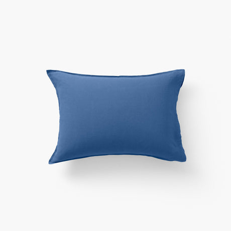 Rectangular Pillowcase in Washed Linen Songe China Blue - Carré Blanc Canada