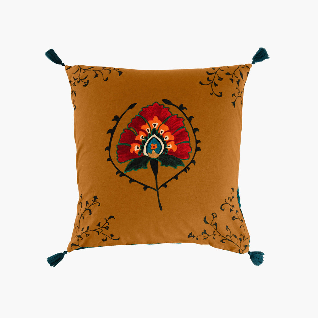 Square Pillowcase in Cotton and Linen Bukhara - Carré Blanc Canada