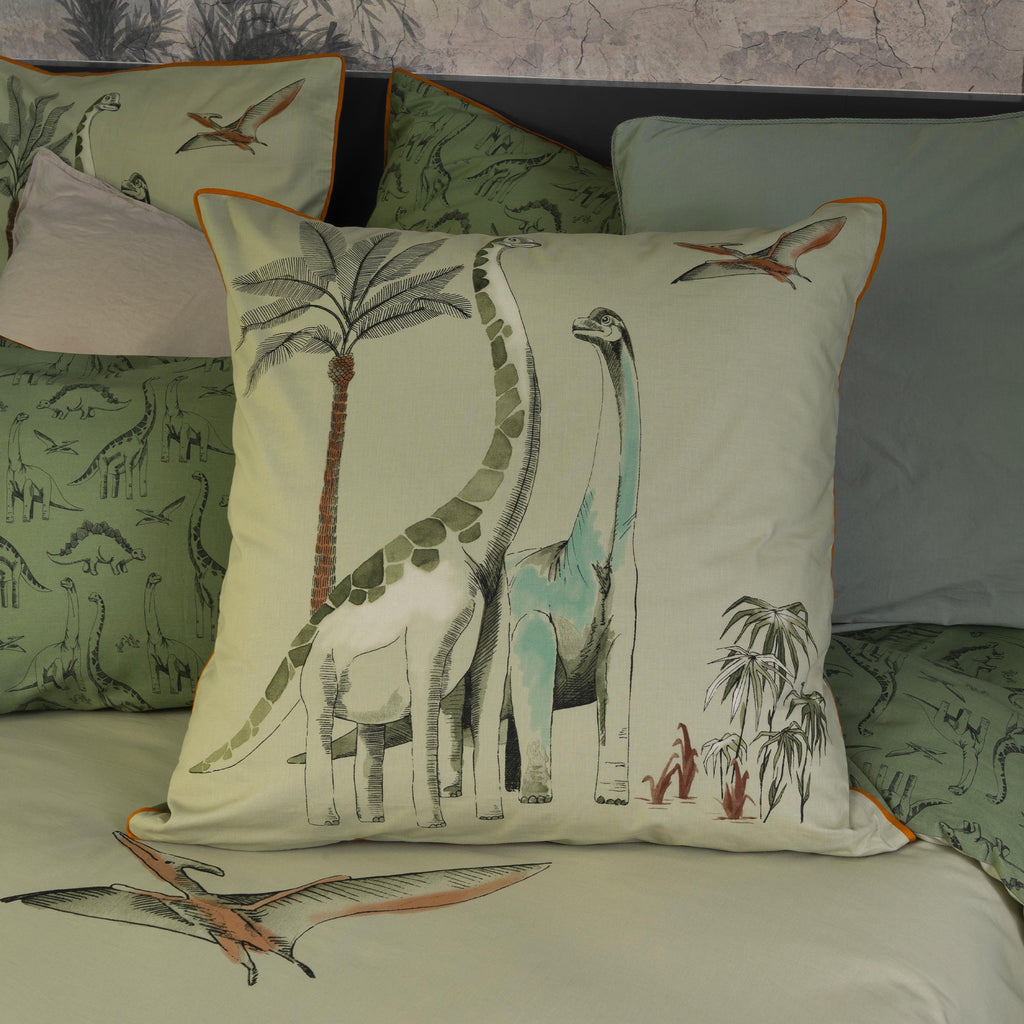 Square Pillowcase Pure Organic Cotton Dinotopi - Carré Blanc Canada